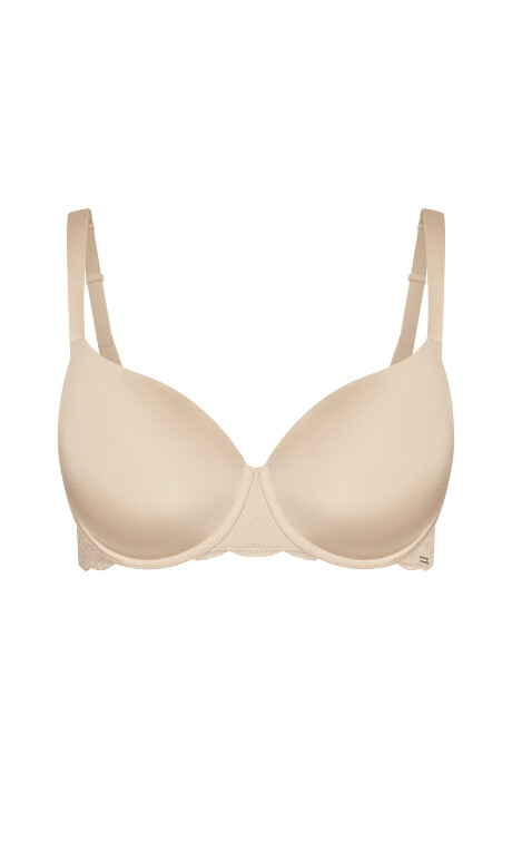 Plus Size Sexy Glam T-Shirt Bra - latte