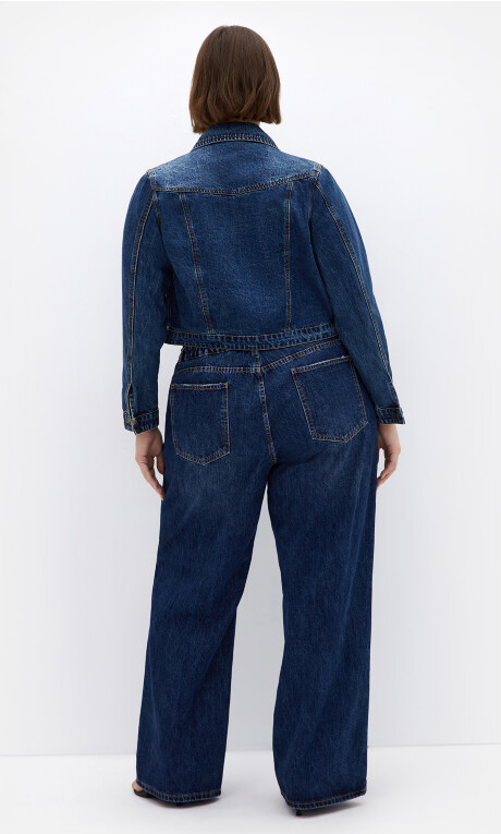 Plus Size Classic Denim Jacket - denim