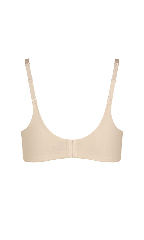 Plus Size Smooth & Chic Cotton T-Shirt Bra - latte