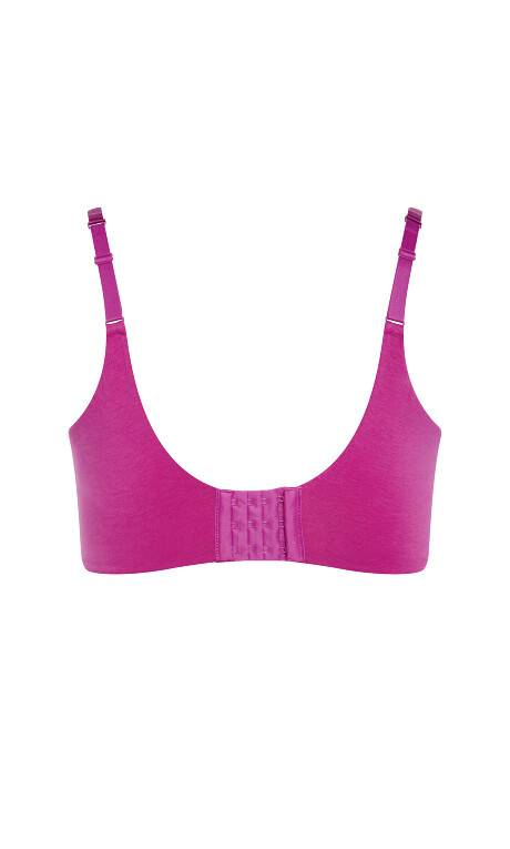 Smooth & Chic Cotton T-Shirt Bra - magenta Plus Size