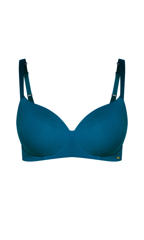 Smooth & Chic Cotton T-Shirt Bra - poseidon Plus Size