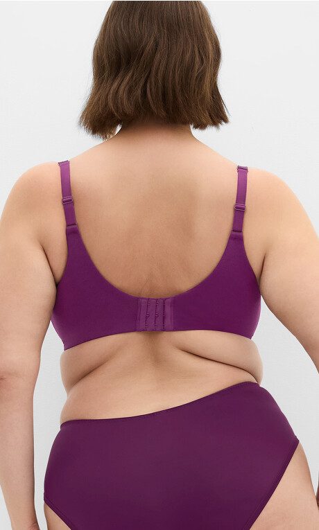 Plus Size Smooth & Chic Cotton T-Shirt Bra - Purple Iris (updated)
