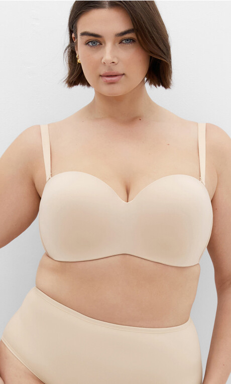 Plus Size Bodycon Multiway Bra - latte