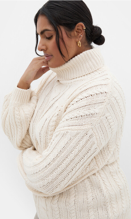 Plus Size Avah Jumper - creme