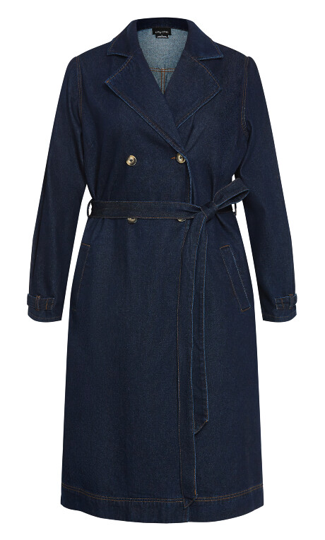 Laylo Denim Trench Plus Size