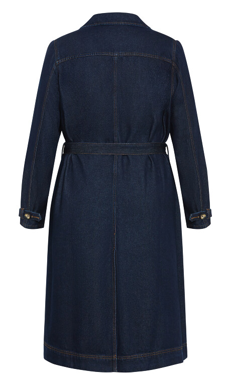 Laylo Denim Trench Plus Size