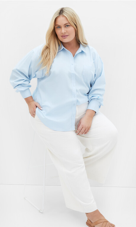 Kenia Shirt - ice blue Plus Size