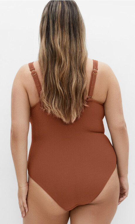 Corfu Underwire 1 Piece - cinnamon Plus Size