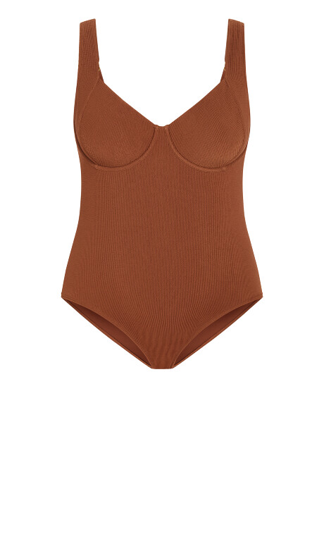 Corfu Underwire 1 Piece - cinnamon Plus Size