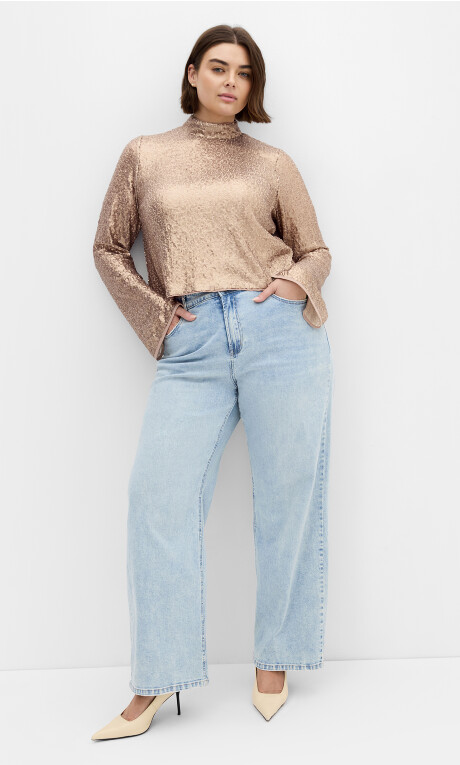 Plus Size Odyessy Top - champagne