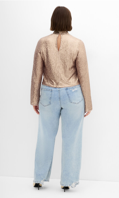 Plus Size Odyessy Top - champagne