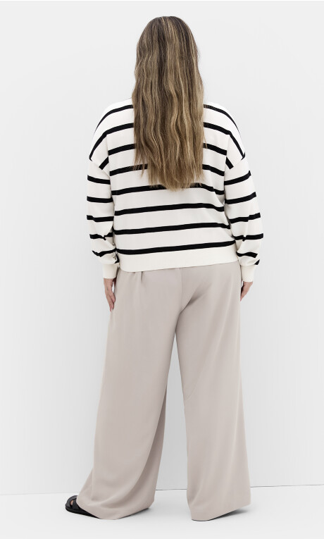 UPDATED Plus Size Kenia Stripe Jumper - ivory
