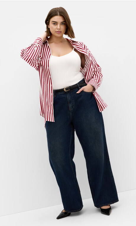 Plus Size Shirt Lilia Stripe - Cherry Stripe (UPDATED)