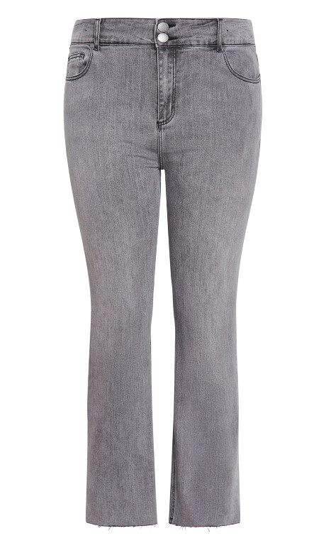Plus Size Asha Lily Crop Jean - Grey Wash