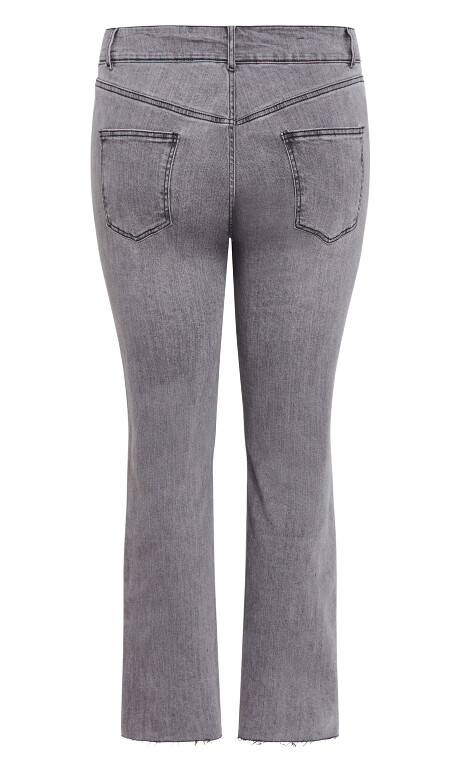 Plus Size Asha Lily Crop Jean - Grey Wash