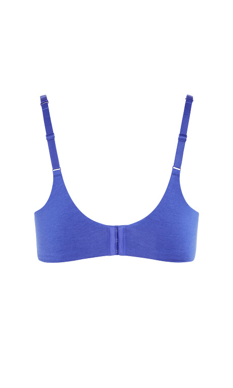 Plus Size Smooth & Chic Cotton T-Shirt Bra - Blue