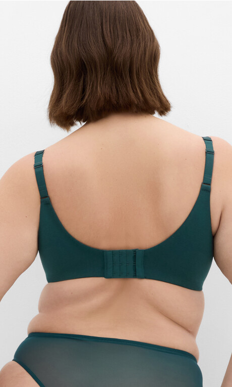 Plus Size Smooth & Chic Cotton T-Shirt Bra - teal