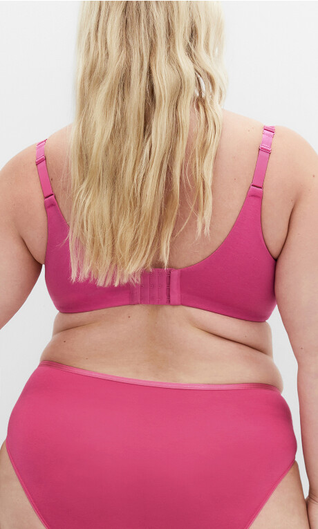 Smooth & Chic Cotton T-Shirt Bra - raspberry Plus Size