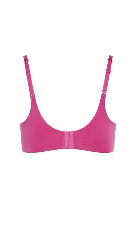 Smooth & Chic Cotton T-Shirt Bra - raspberry Plus Size