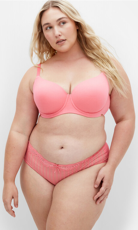Smooth & Chic Cotton T-Shirt Bra - sunset Plus Size