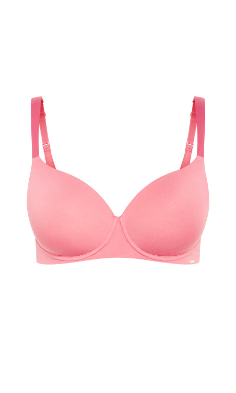 Smooth & Chic Cotton T-Shirt Bra - sunset Plus Size