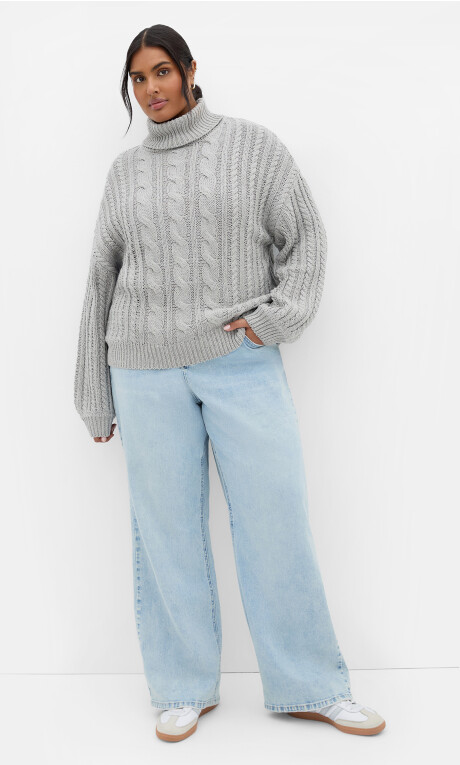Plus Size Avah Jumper - Silver Marle