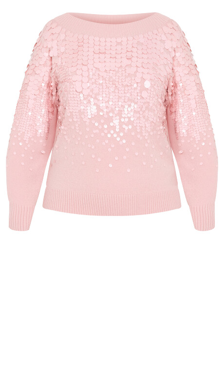 Plus Size Braylin Sequin Jumper - Blush