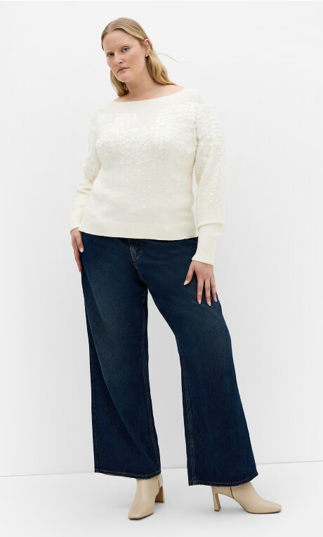 Plus Size Braylin Sequin Jumper - ivory