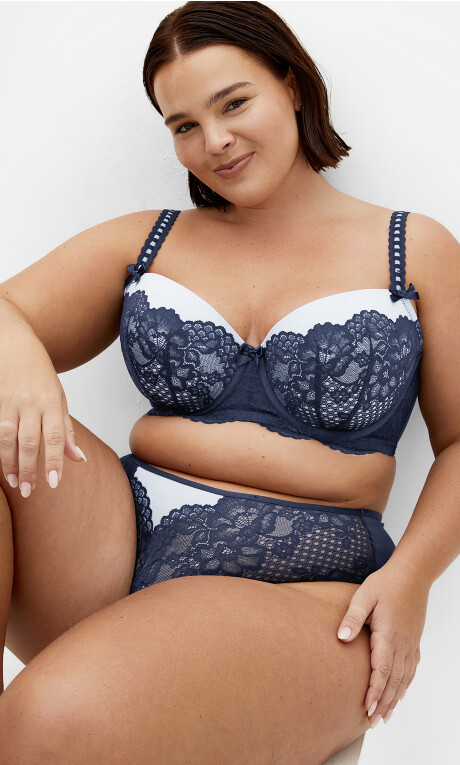 Leyla Contour Bra - french navy Plus Size