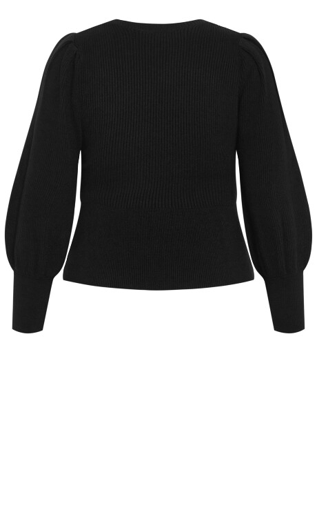 Plus Size Jojo Rib Jumper - black
