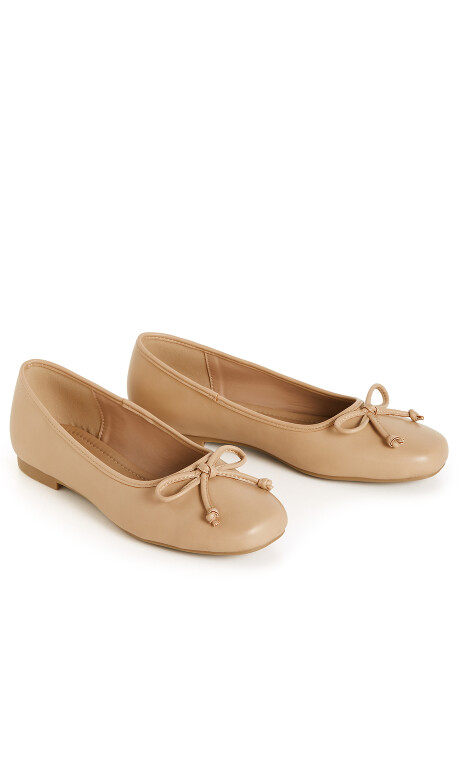 Ella Ballet Flat - almond Plus Size