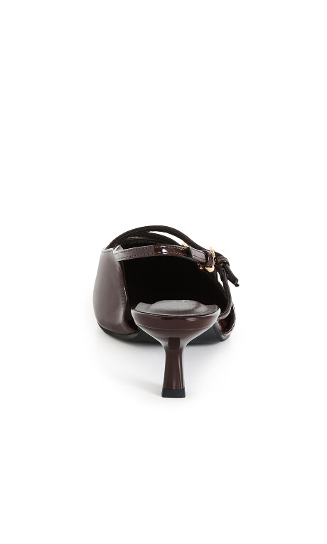 Plus Size Wide Fit Novah Heel - Chocolate