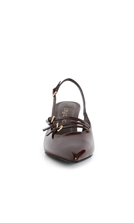 Plus Size Wide Fit Novah Heel - Chocolate