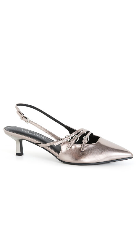 Plus Size Wide Fit Novah Heel - Pewter