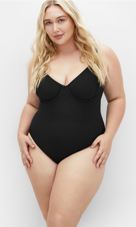 Corfu Underwire 1 Piece - black Plus Size