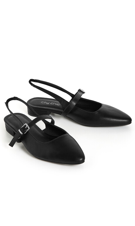 WIDE FIT Peasley Slingback - black matte Plus Size