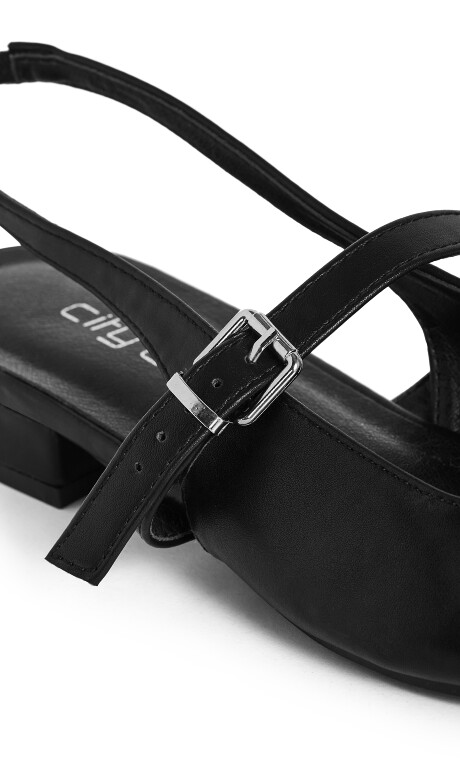 WIDE FIT Peasley Slingback - black matte Plus Size