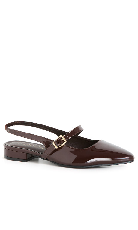 Plus Size WIDE FIT Peasley Slingback - chocolate