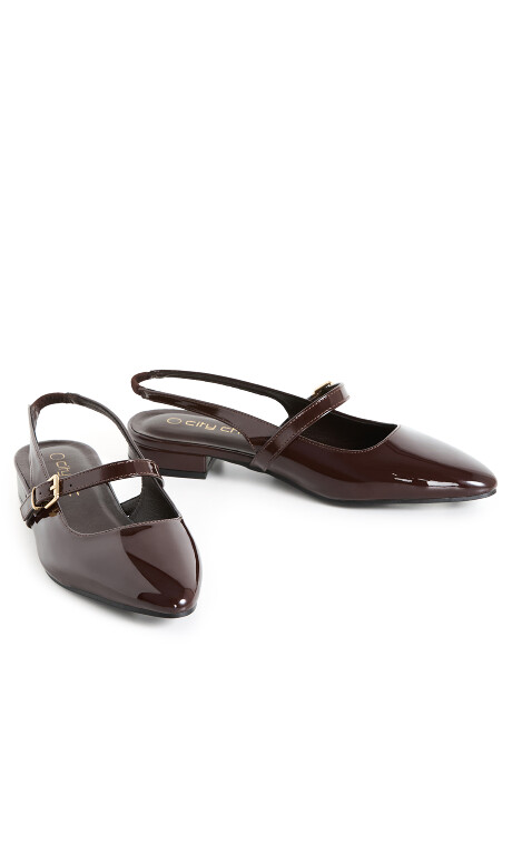 Plus Size WIDE FIT Peasley Slingback - chocolate