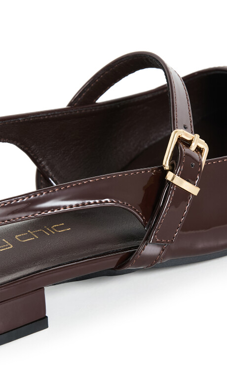 Plus Size WIDE FIT Peasley Slingback - chocolate