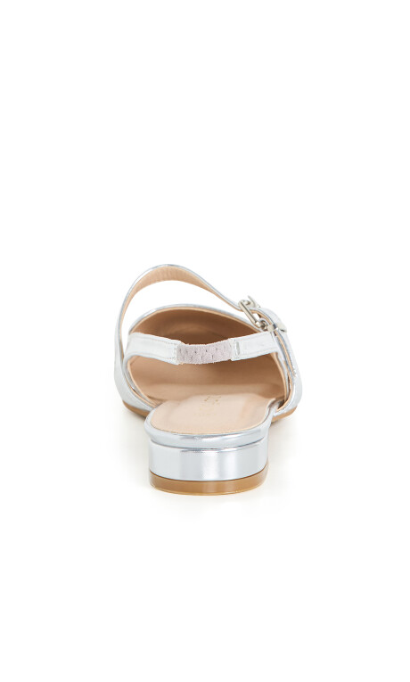 Plus Size WIDE FIT Peasley Slingback - silver
