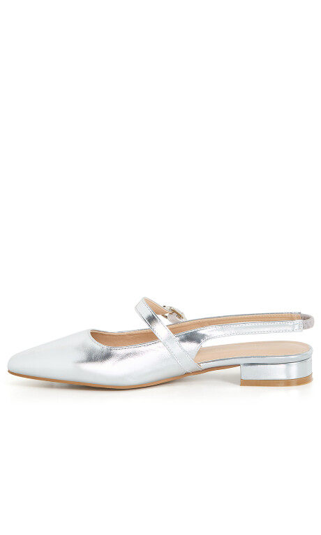 Plus Size WIDE FIT Peasley Slingback - silver