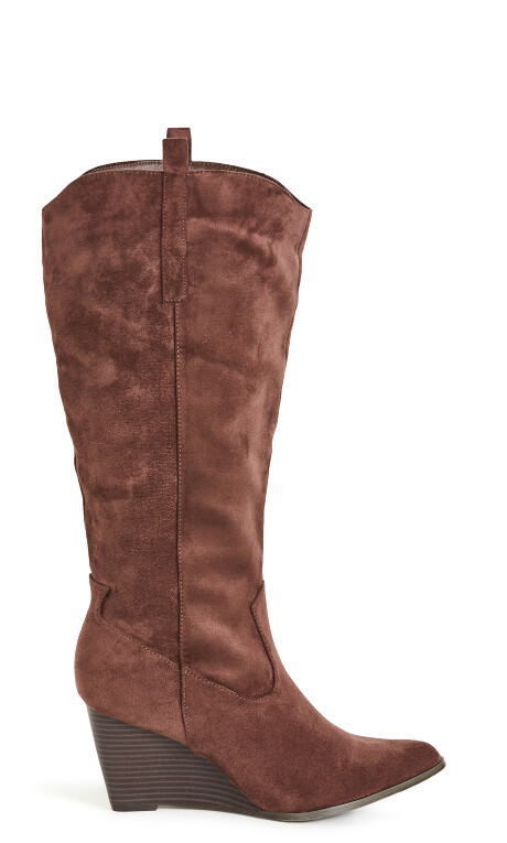 WIDE FIT Anastasia Boot - chocolate Plus Size