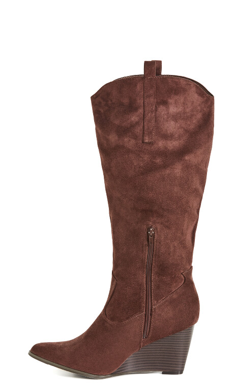 WIDE FIT Anastasia Boot - chocolate Plus Size