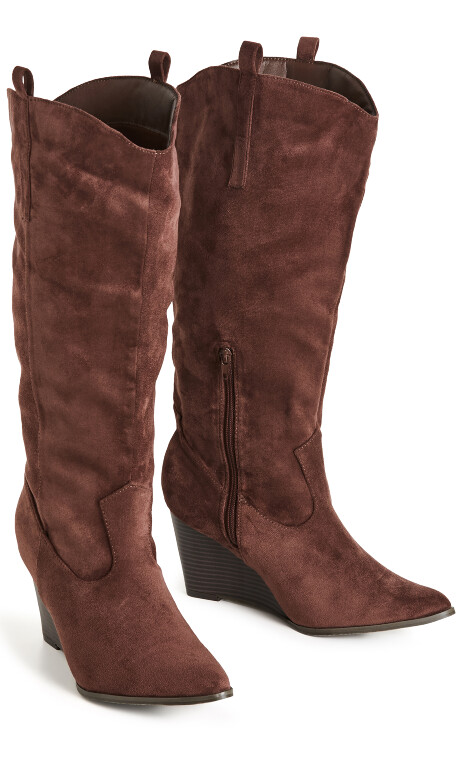 WIDE FIT Anastasia Boot - chocolate Plus Size