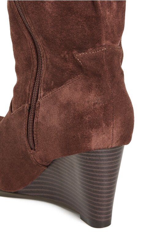 WIDE FIT Anastasia Boot - chocolate Plus Size