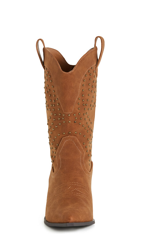 WIDE FIT Western Edge Boot - tan Plus Size