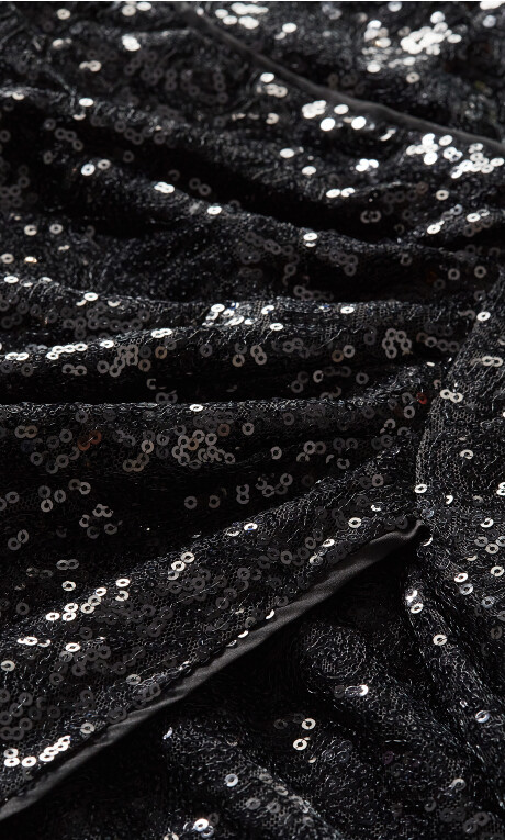 Sequin Ethereal Dress - black Plus Size