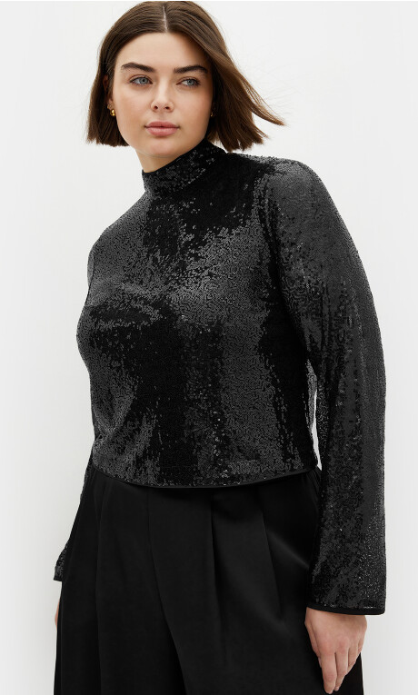 Plus Size Odyessy Top - black