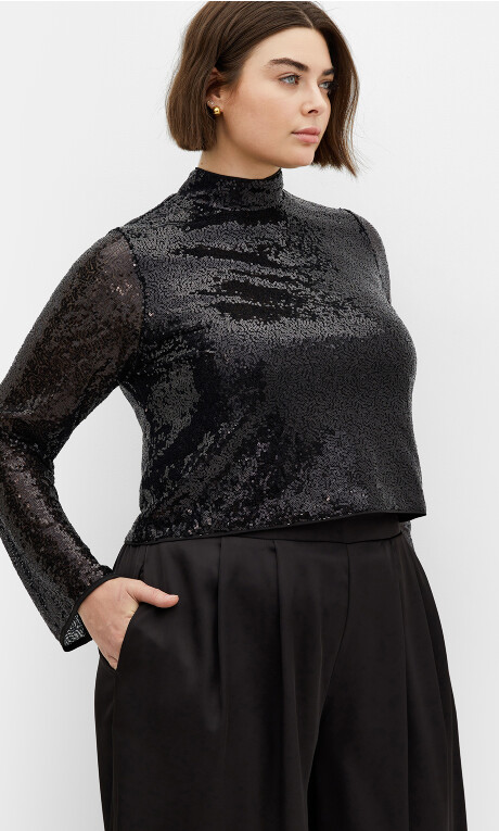 Plus Size Odyessy Top - black